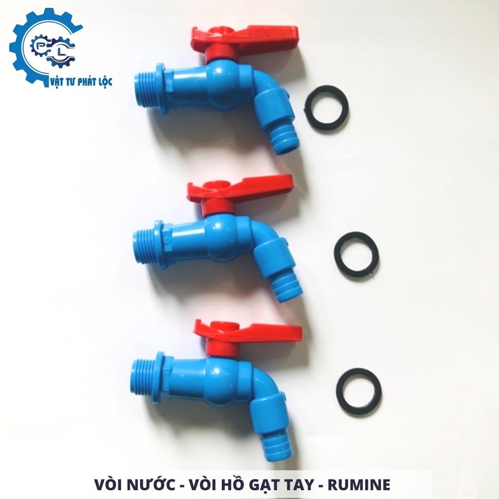 Vòi nước - Vòi hồ gạt tay – Rumine nhựa phi 21, 27