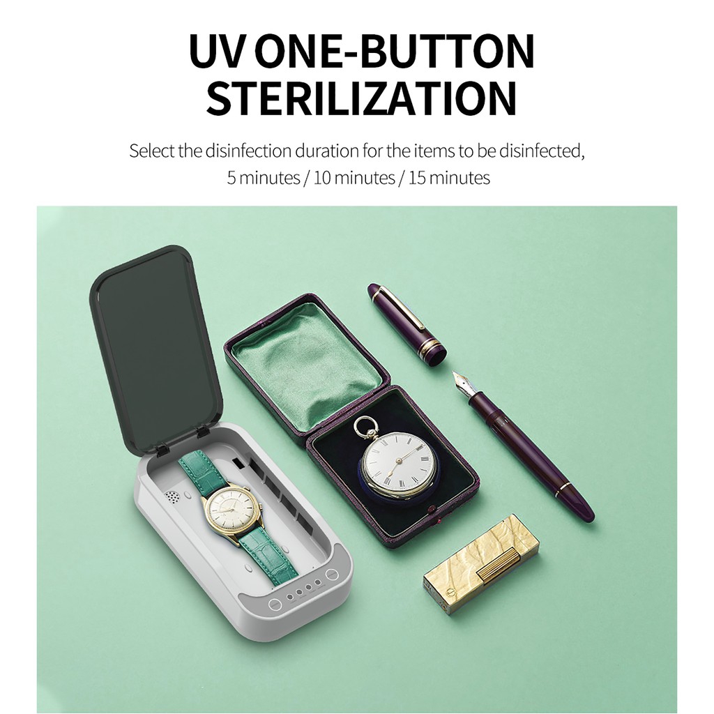 (Hàng Mới Về) Hộp Khử Trùng Không Dây Đa Năng Bằng Tia Uv