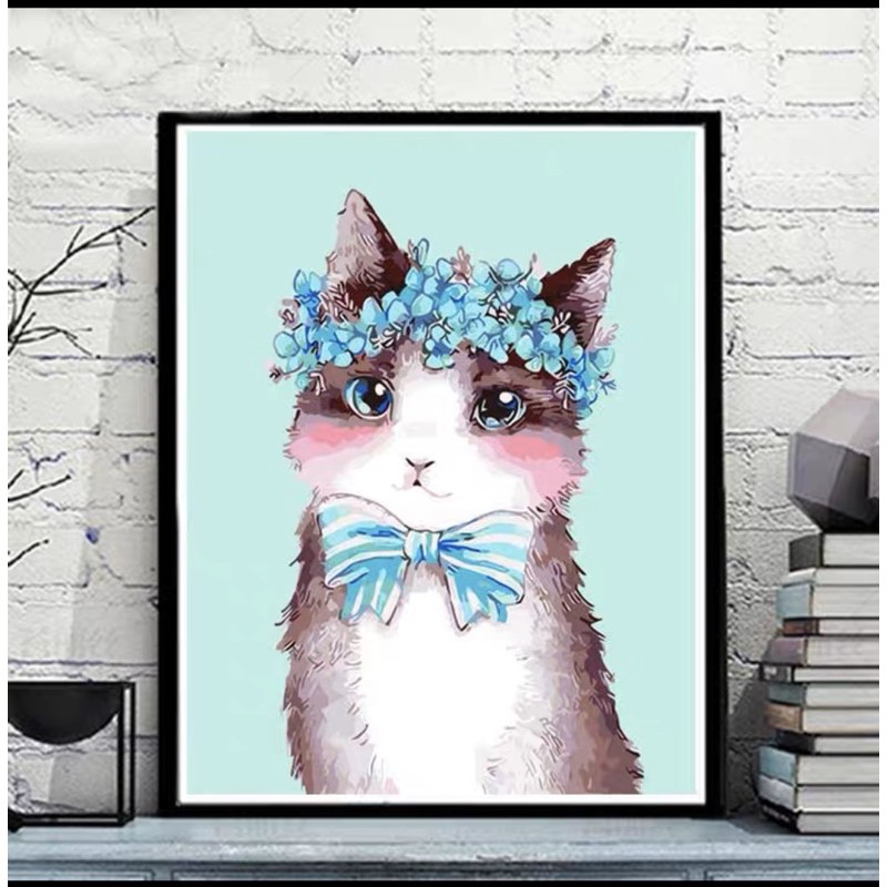 [Sẵn]Tranh Sơn Dầu Số Hoá Mèo - Tranh Tô Màu Theo Số Mèo | BigBuy360 - bigbuy360.vn