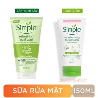 Sữa Rửa Mặt Simple UK 150ml Chính Hãng