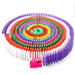 100 miếng DOMINO gỗ nhiều màu