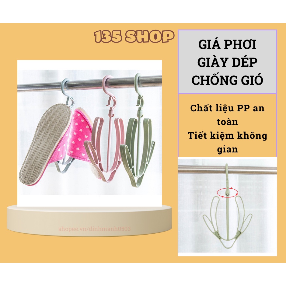 Móc treo giày - móc phơi giày dép thông minh xoay 360 độ