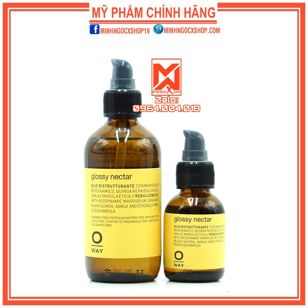 Tinh dầu phục hồi tái tạo tóc OWAY GLOSSY NECTAR 50 - 160ml chính hãng