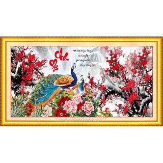 Tranh đính đá cha mẹ 100*50cm VS060, LV158, DF399 - tự đính