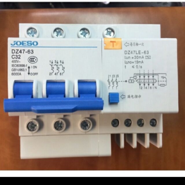Aptomat DZ47-63 C32 3 pha 6000A