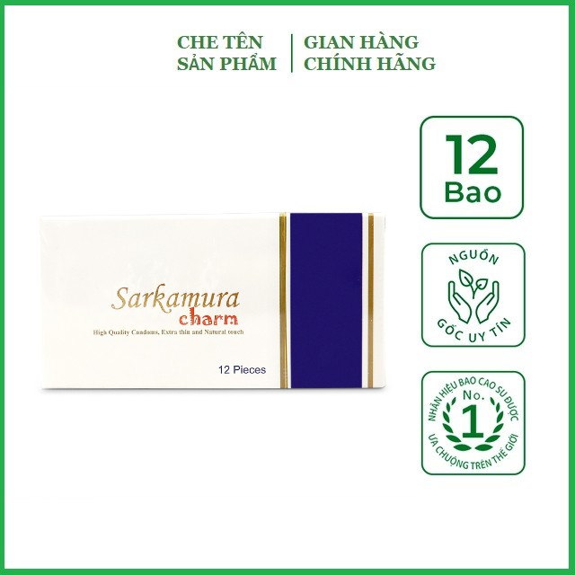 Bao cao su siêu mỏng gai nhỏ li ti Sakamura Charm - hộp 12 chiếc