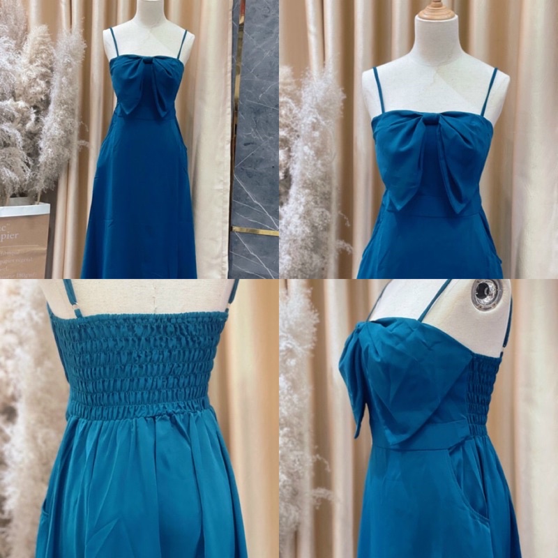 Đầm maxi hai dây đính cườm hoạ tiết, chữ, hoa nhiều màu có túi hai bên cao cấp