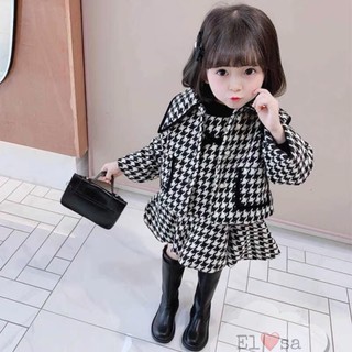 Váy bé gái- Set 2 chi tiết Áo khoác + váy sang chảnh cho bé từ 1-5 Tuổi