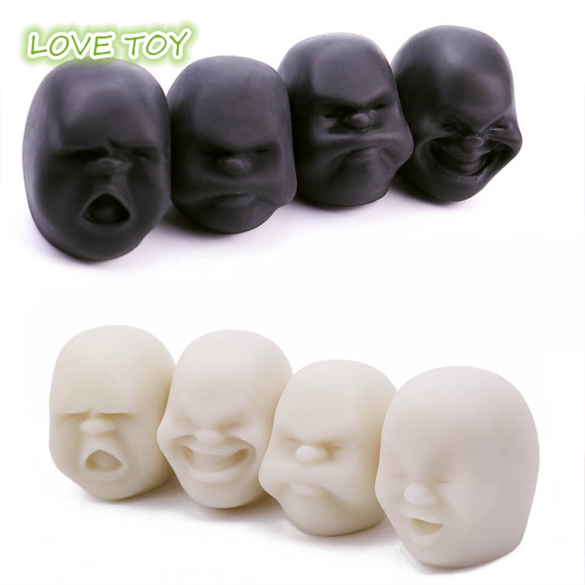 Nkodok Funny Human  Face  Emotion  Stress  Relief  Doll Strong Elasticity Office Pinching Toy Diverse Shape Smooth