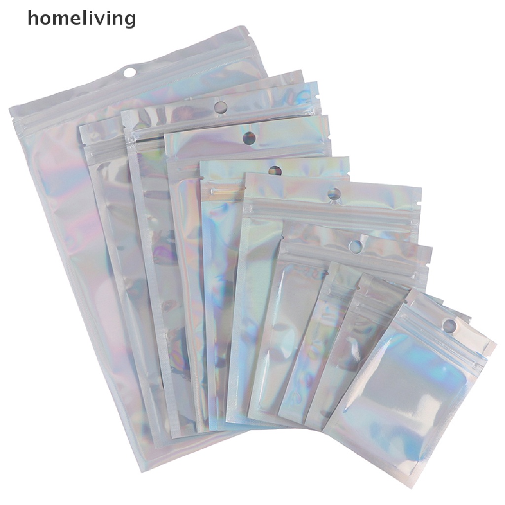 Bộ 10 Túi Zip Bằng Lá Nhôm Trong Suốt Đựng Trang Sức