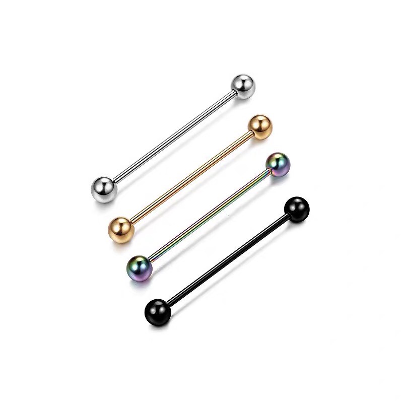 KHuyên titan InsDus Bi 2 đầu dài (Khuyên Lưỡi, Khuyên tai)