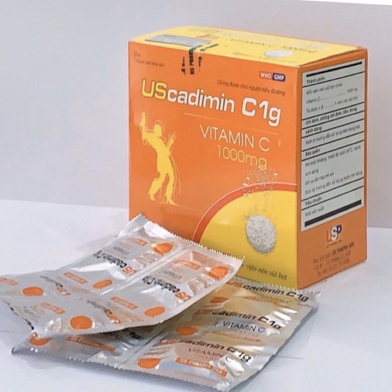 Vitamin C Sủi 1000mg - US cadimin C1g - vitaminC