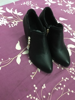 Boot nữ da cổ thấp