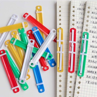 Set 5 Kẹp Nhựa 2 Lỗ Dùng Đóng Sách/ Đóng Sách Diy Chuyên Dụng