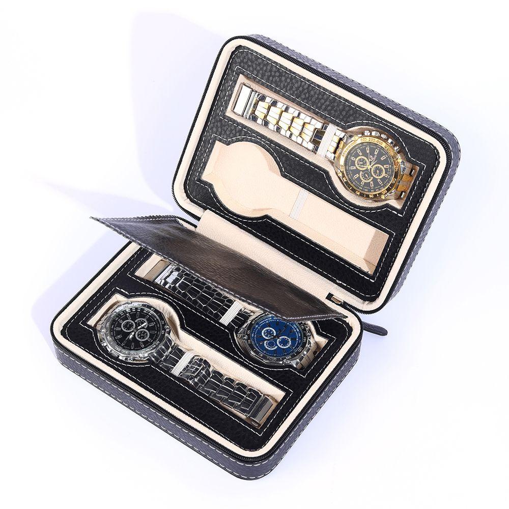 Hộp Đựng Đồng Hồ Đeo Tay 4 / 8 Ngăn Bằng Da PU Cao Cấp