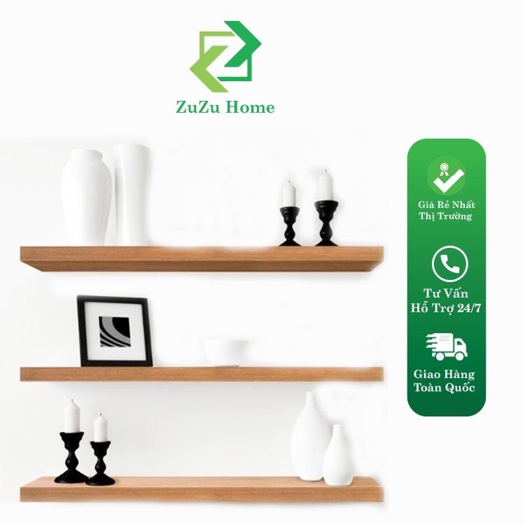 !RẺ VÔ ĐỊCH! Kệ gỗ treo tường trang trí (giấu chân), kích thước 80x15cm giá tại xưởng, kèm phụ kiện