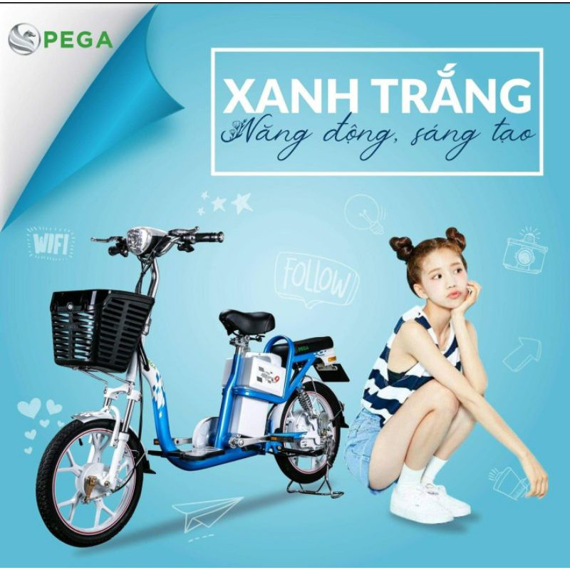 Xe điện Pega Zinger + Xanh Dương