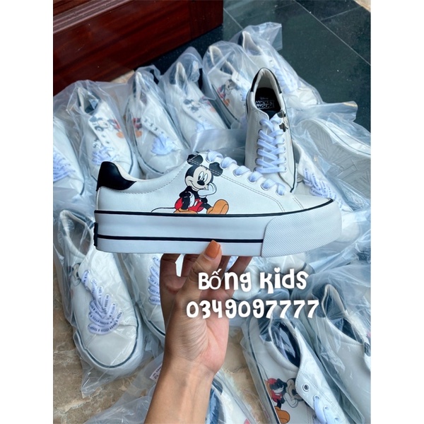 Giày Sneakers Mickey Chunny Trắng Lèties(có lỗi)