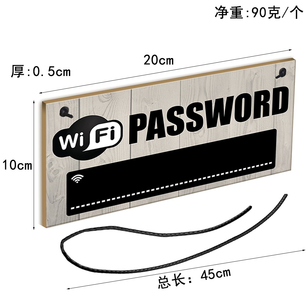 Bảng gỗ ghi mật khẩu wifi dùng treo trang trí độc đáo