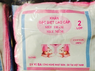 Khăn sữa Kiba 2 lớp, 3 lớp