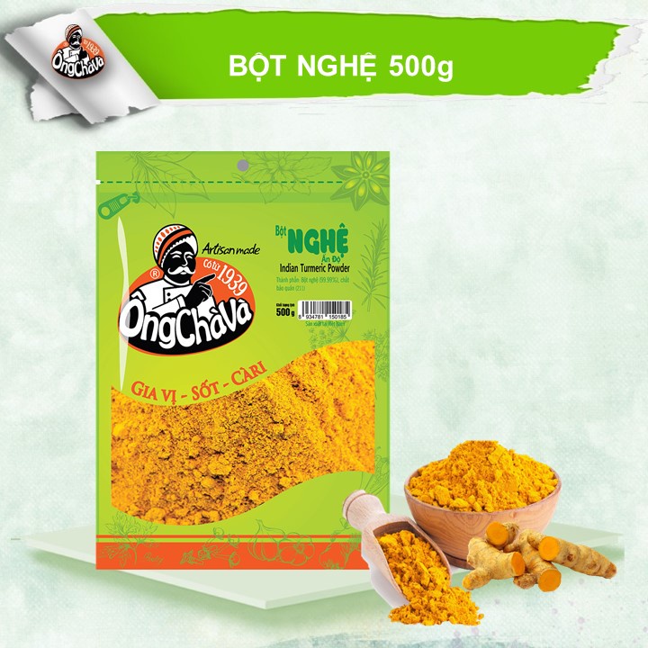 Bột Nghệ Ấn Độ Ông Chà Và 500gr (Indian Turmeric Powder grade A)