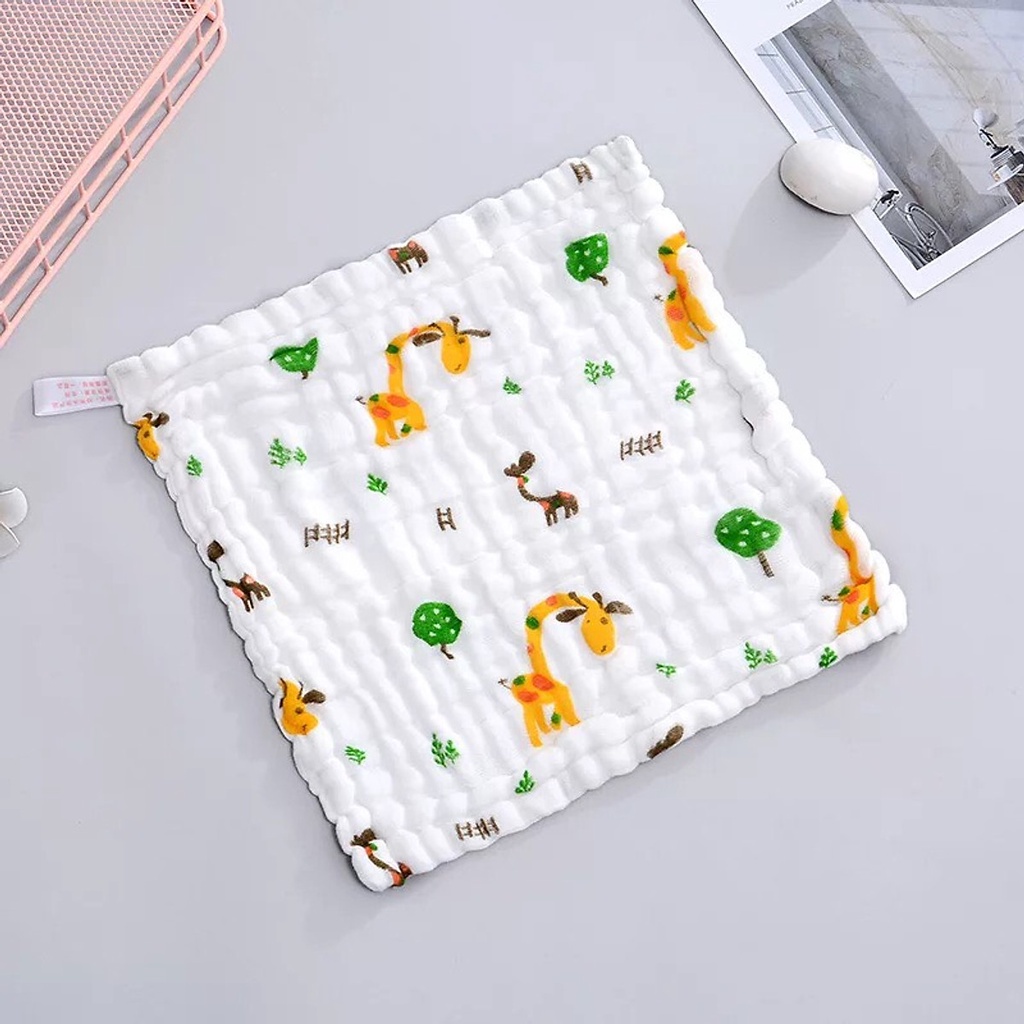 Set 5 Khăn Xô Sữa Many 6 Lớp Cotton Organic ( Chất Xô Nhăn Dày Dặn )
