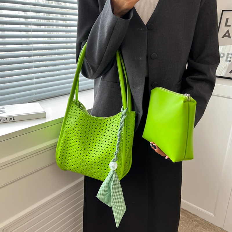 IELGY Túi Đeo Vai Cỡ Lớn Đục Lỗ Rỗng Thời Trang Cho Nữ