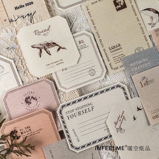 Set 15 vintage tags NOTE PAPER
