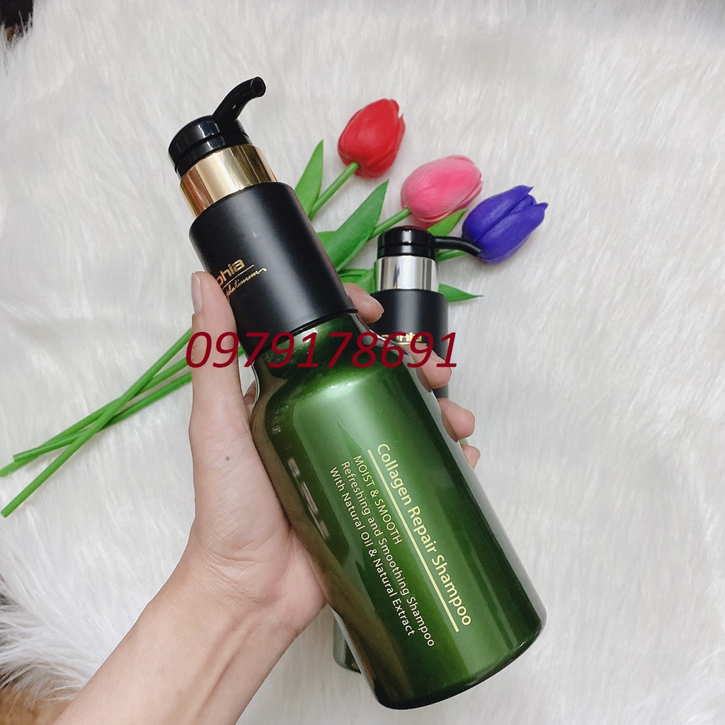 Cặp dầu gội xả phục hồi Collagen Sophia Platium