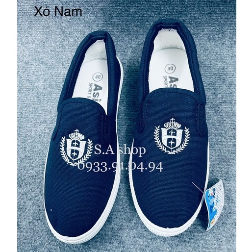 Giày thể thao xỏ/lười XANH NAM ASIA