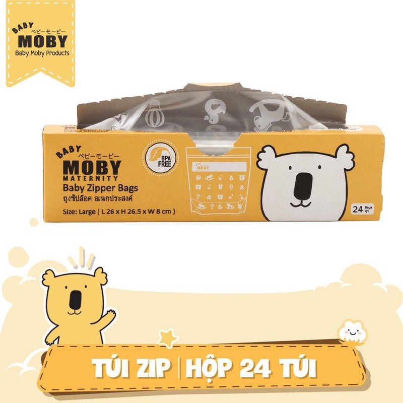 Moby - Túi zíp đa năng 24túi/hộp MB105