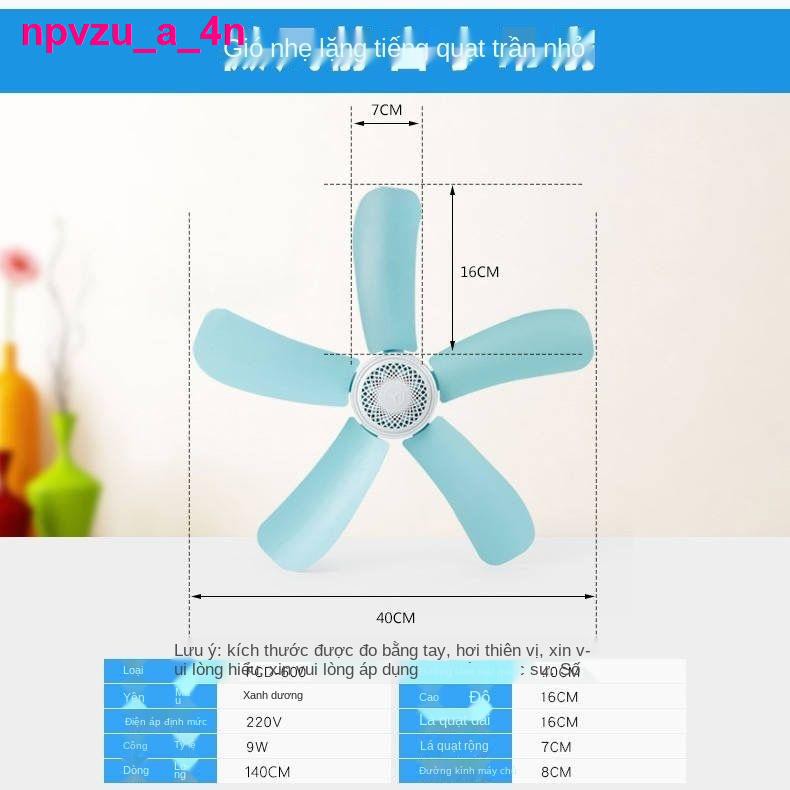 Quạt điệnquạt trần 3 cánh tản nhiệt lớn, cửa lưới chống muỗi, nhỏ, nhựa gia đình lá loại vừa có thể treo trên giườ