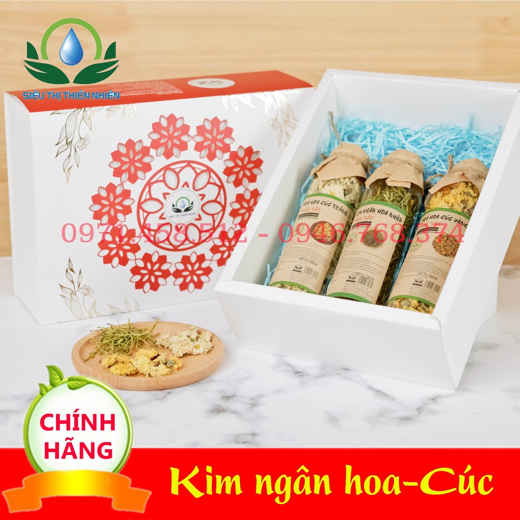 Trà hoa Mộc Sắc sấy lạnh cao cấp, đậu biếc, hồng, nhài, cúc trắng khô, cúc vàng, quả bali siêu thị thiên nhiên