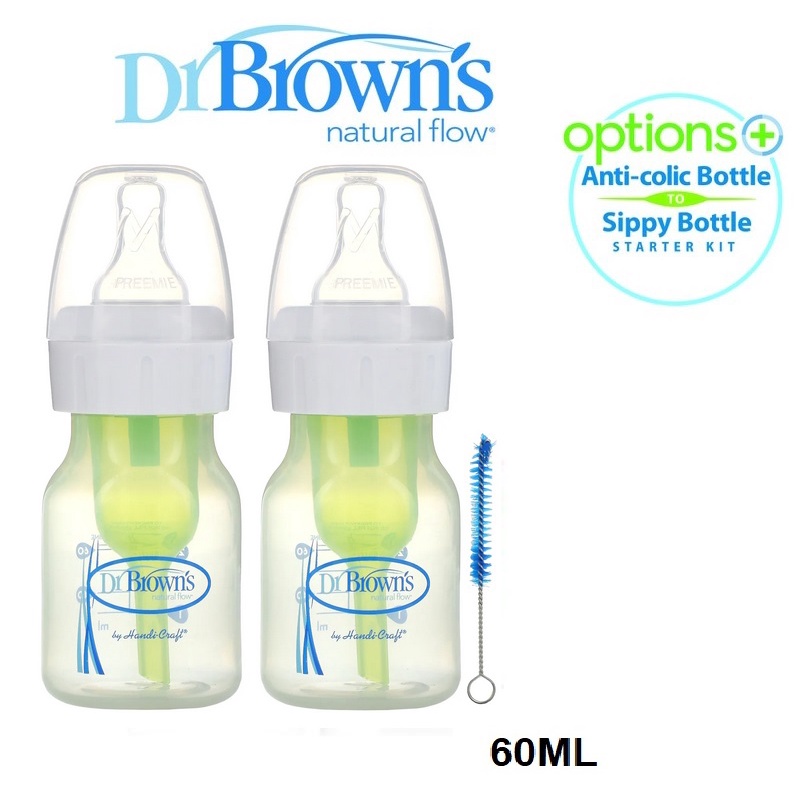 1 Bình Sữa Dr Brown's Option + Nhựa Cổ Hẹp 60ML