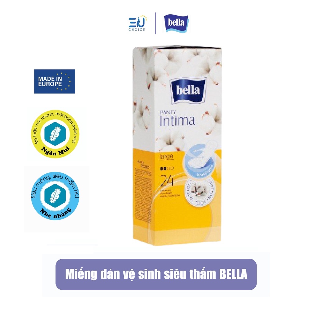 Băng vệ sinh hàng ngày BELLA nhập khẩu Pháp 24 miếng mềm mại, siêu mỏng, thấm hút tốt