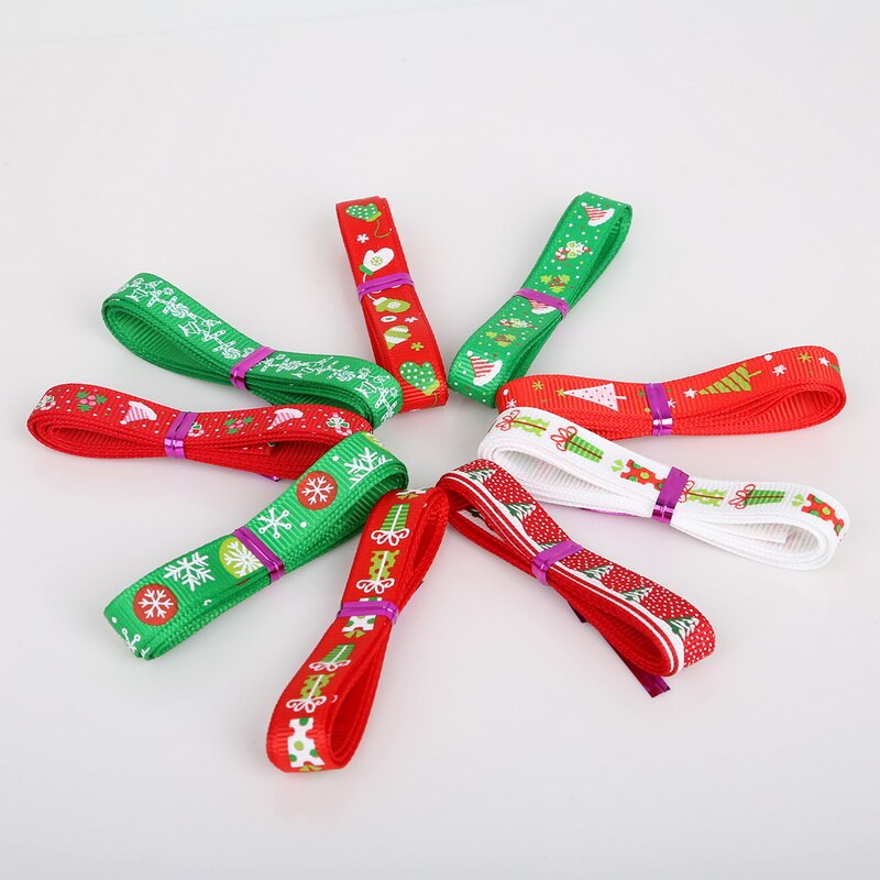 6 Yards 10/15/25mm màu ngẫu nhiên trang trí giáng sinh