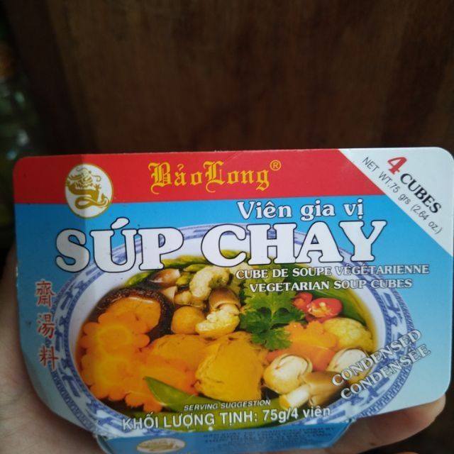 1 viên gia vị Bảo Long (phở/phở gà/bún riêu/bún bò/bò kho/vịt tiềm/súp chay/bánh canh cua/hủ tiếu/lẩu Thái)