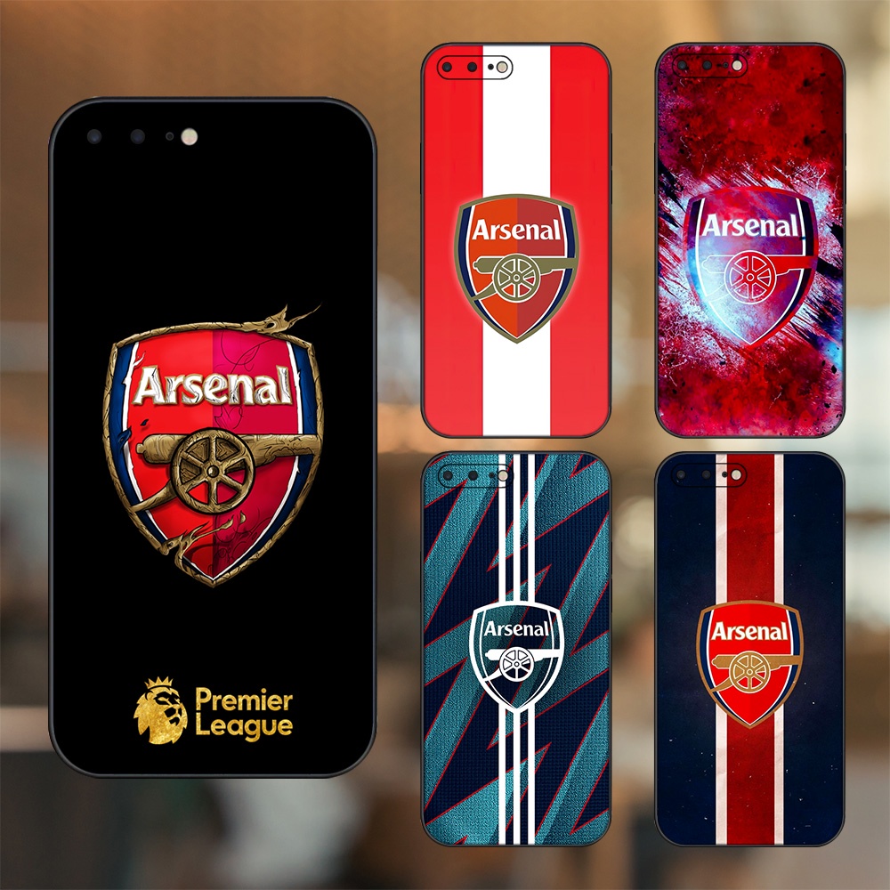 Ốp lưng iPhone 7 Plus, 8 Plus dẻo đen cạnh vuông in hình Arsenal FC