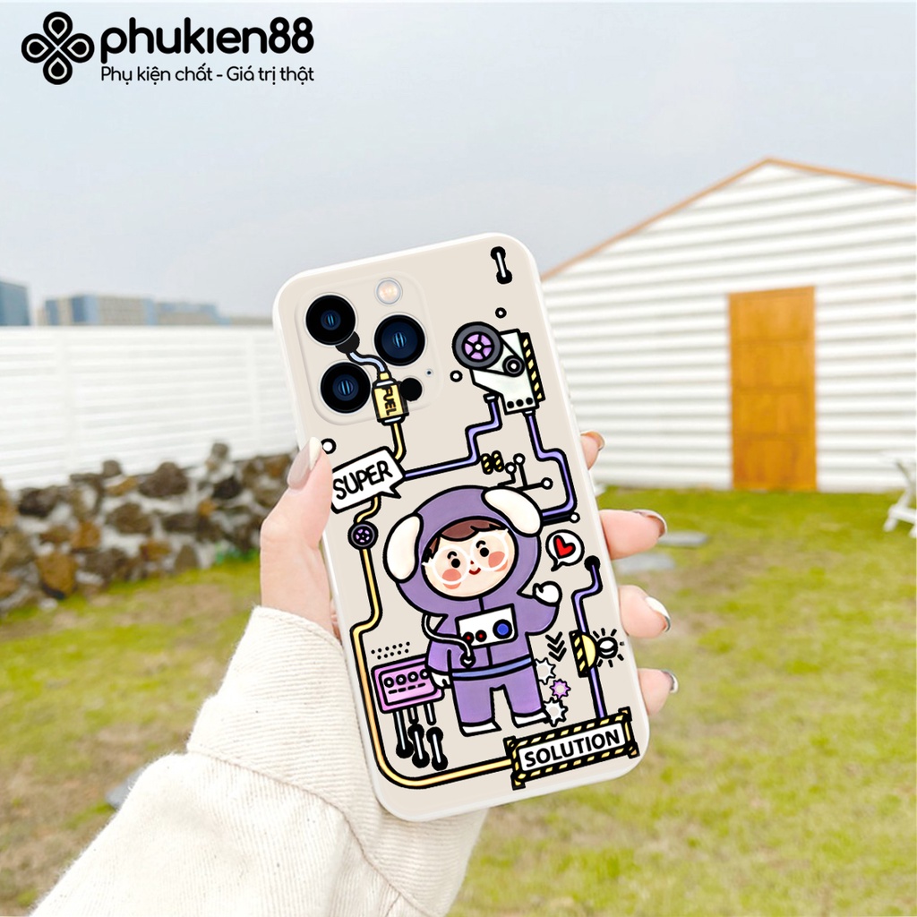 Ốp lưng ip Solution vũ trụ cạnh vuông 6/6plus/6s/6splus/7/7plus/8/8plus/x/xr/xs/11/12/13/pro/max/plus/promax