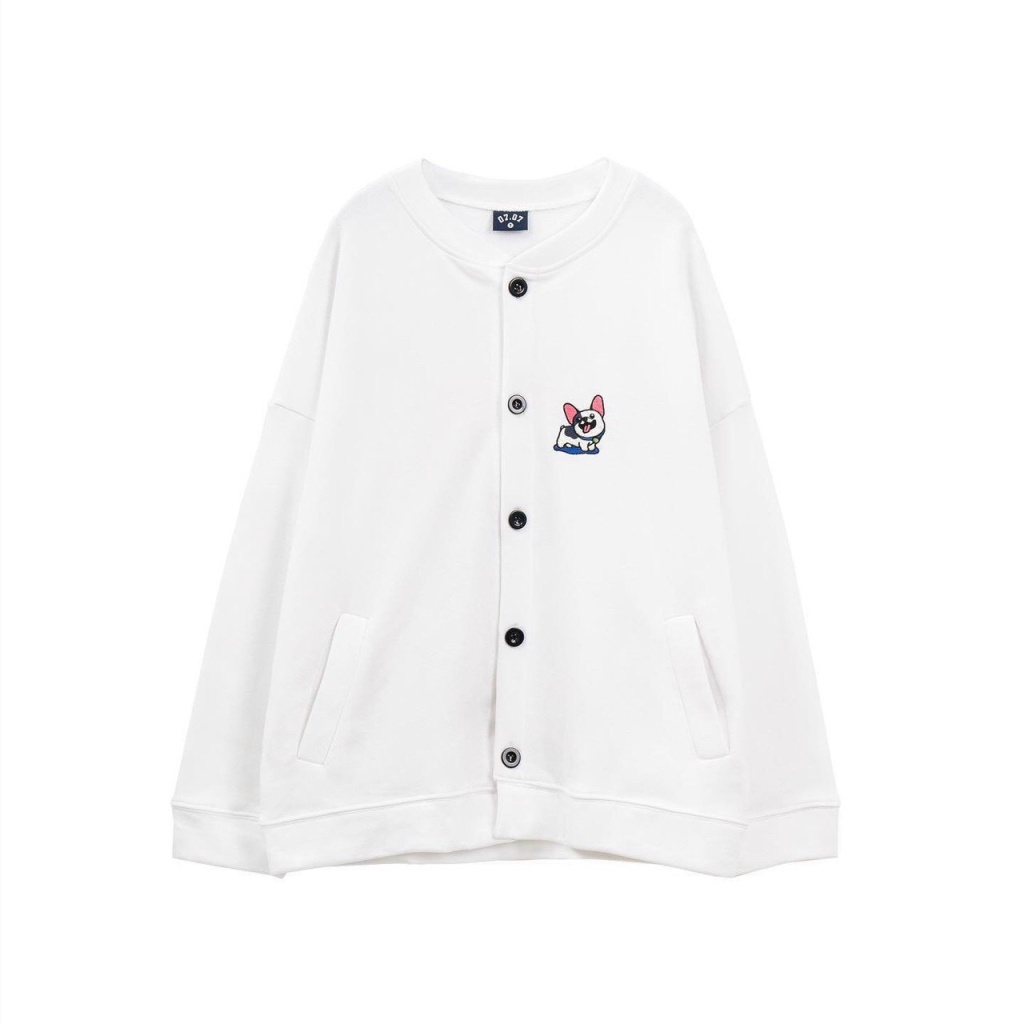 ÁO KHOÁC CARDIGAN Nam Nữ THUN NỈ FORM RỘNG IN CHÓ Bloomy Puppy TP[NewUnisex]