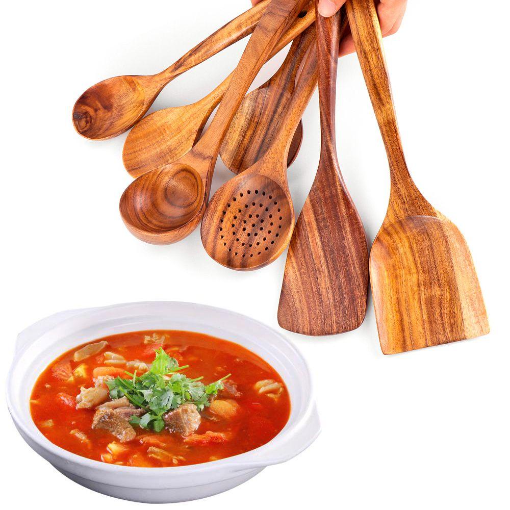 LONTIME Muỗng Gỗ Nấu Ăn Tiện Lợi Cho Nhà Bếp