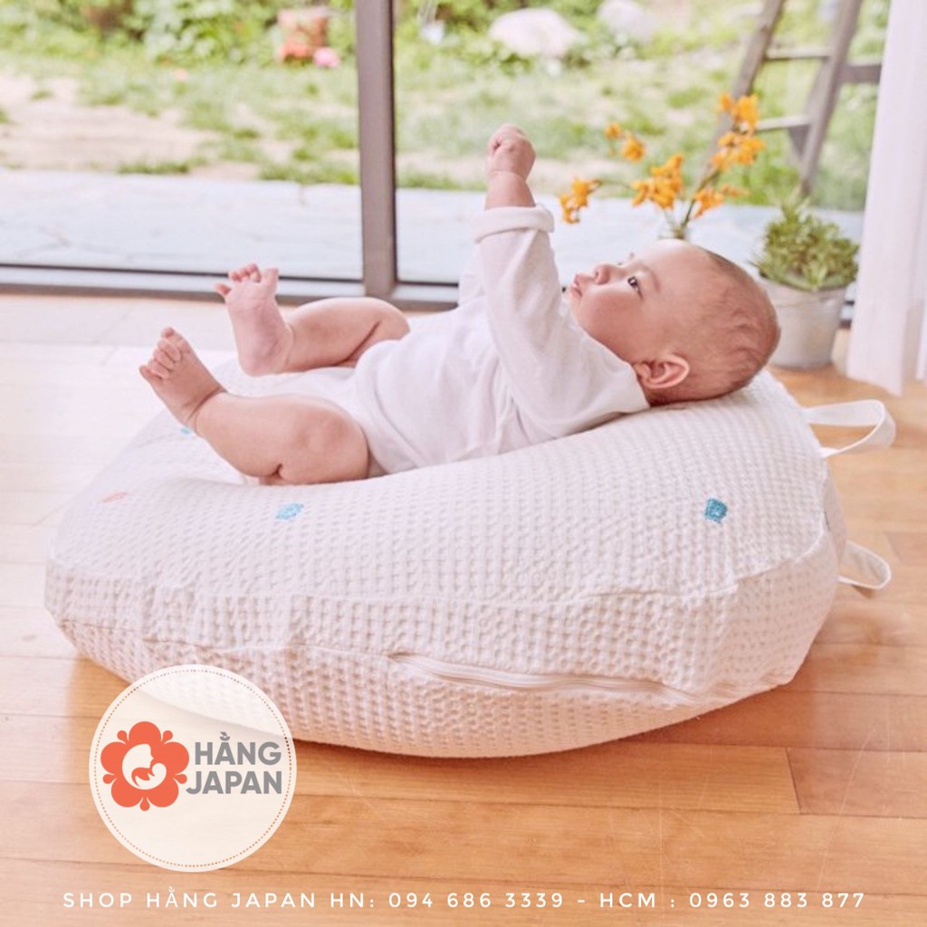 Gối chống trào ngược TOTOTO BEBE chất liệu AIRMESH  cho bé từ 0-14M+ nhập khẩu Hàn Quốc chính hãng