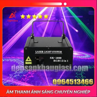 Đèn Bay Phòng Laser 12in1 Chiếu Hình Đi Cảnh 3D Phòng Bay