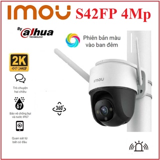 Camera ip wifi xoay 360 ngoài trời imou s42fp 4mp 2k màu đêm , imou s22fp 2mp -hàng chính hãng