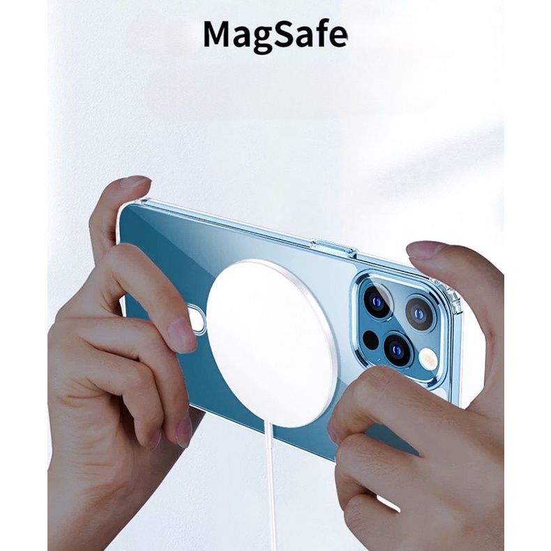 Ốp Hỗ Trợ Sạc Không Dây Trong Suốt Chống Sốc 4 Góc Cho Ip 12 Pro Max 13 Pro Max Duspin