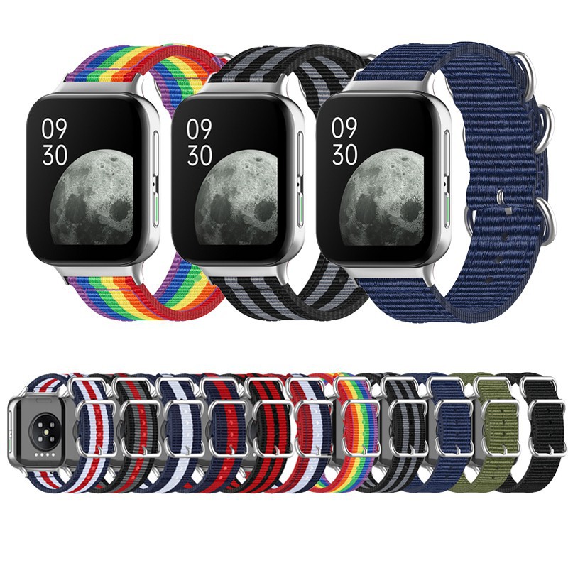 Dây Đeo Thay Thế Chất Liệu Nylon Cho Oppo Watch 41mm 46mm