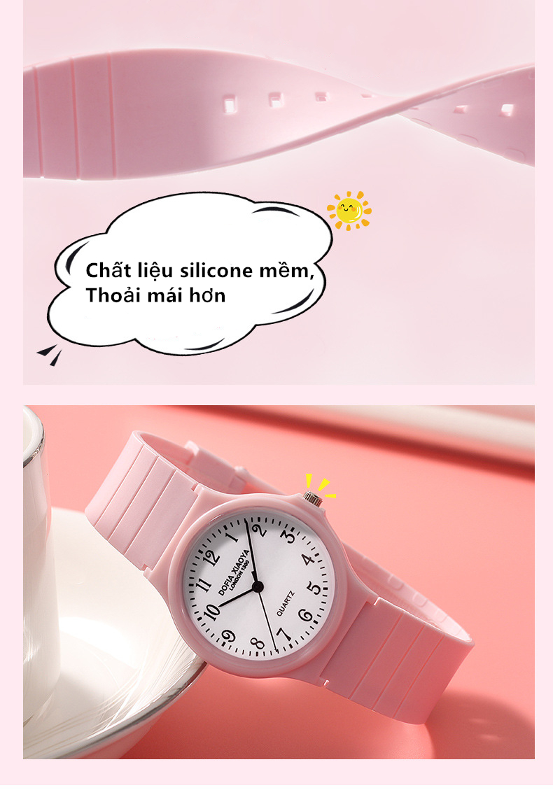 Đồng hồ đeo tay Xiaoya 1300 chất liệu dây đeo bằng nhựa thời trang cho nữ | BigBuy360 - bigbuy360.vn