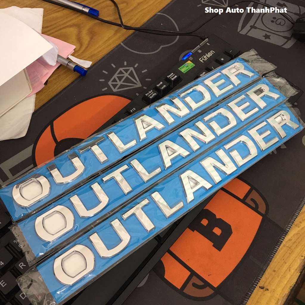 Chữ OUTLANDER 3D mạ crom dán nắp Capo xe Mitsubishi Outlander | BigBuy360 - bigbuy360.vn