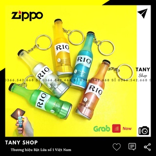 Bật 𝙇𝙪̛̉𝙖 đồng nguyên khối ĐỘC LẠ DL061 MÓC KHÓA mẫu hình chai rio - Hôt quẹt 𝒁𝒊𝒑𝒑𝒐 TANY SHOP