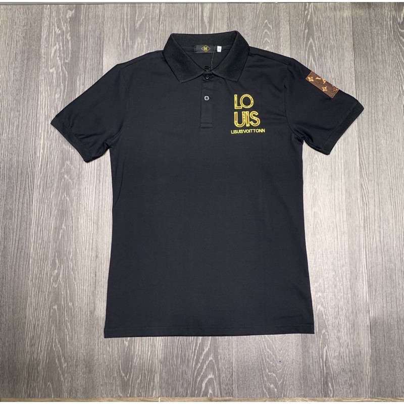 Áo thun cổ trụ thêu logo trước ngực cao cấp(chất cotton 100% siêu mát) | BigBuy360 - bigbuy360.vn
